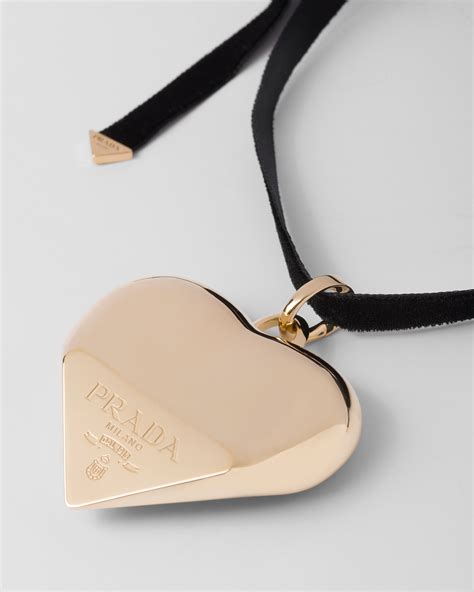 prada heart choker|Eternal Gold Choker With Large Pendant In Yellow Gold .